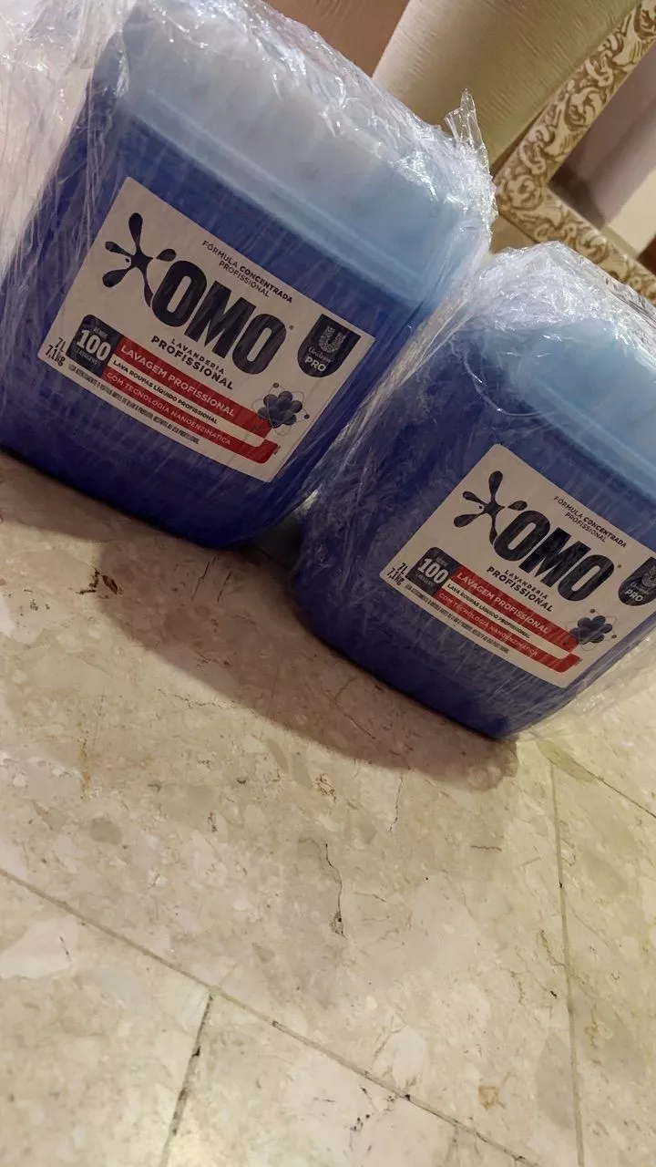 Produtos OMO recebidos pela cliente